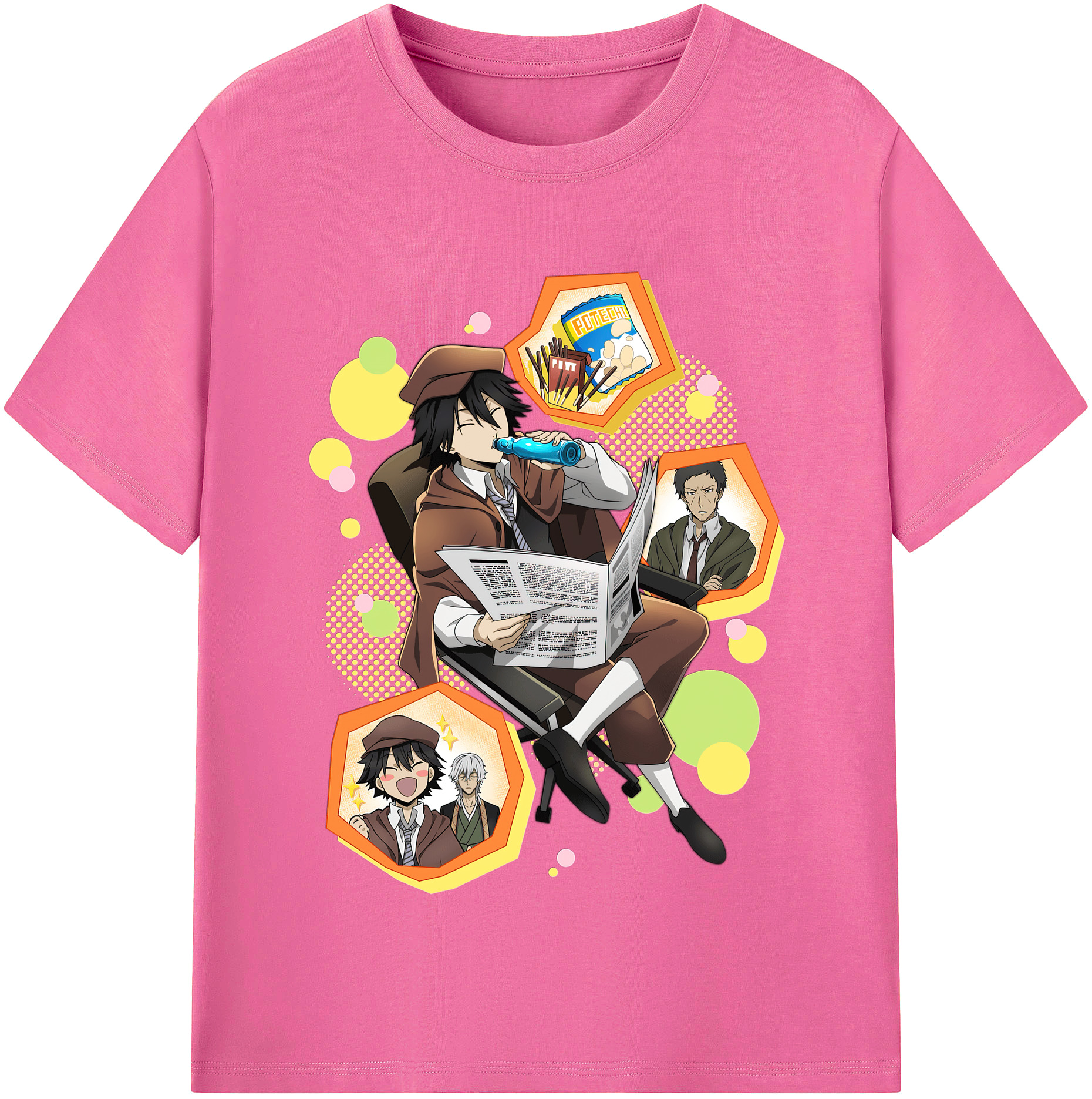 （画像用） 文豪ストレイドッグス Bungo Stray Dogs レディースカジュアルプリントTシャツ（綿100％）